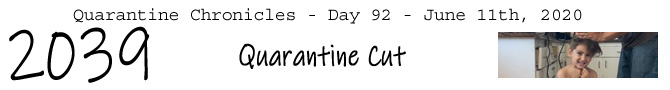 Entry #2039 – Quarantine Cut – 06/11/20